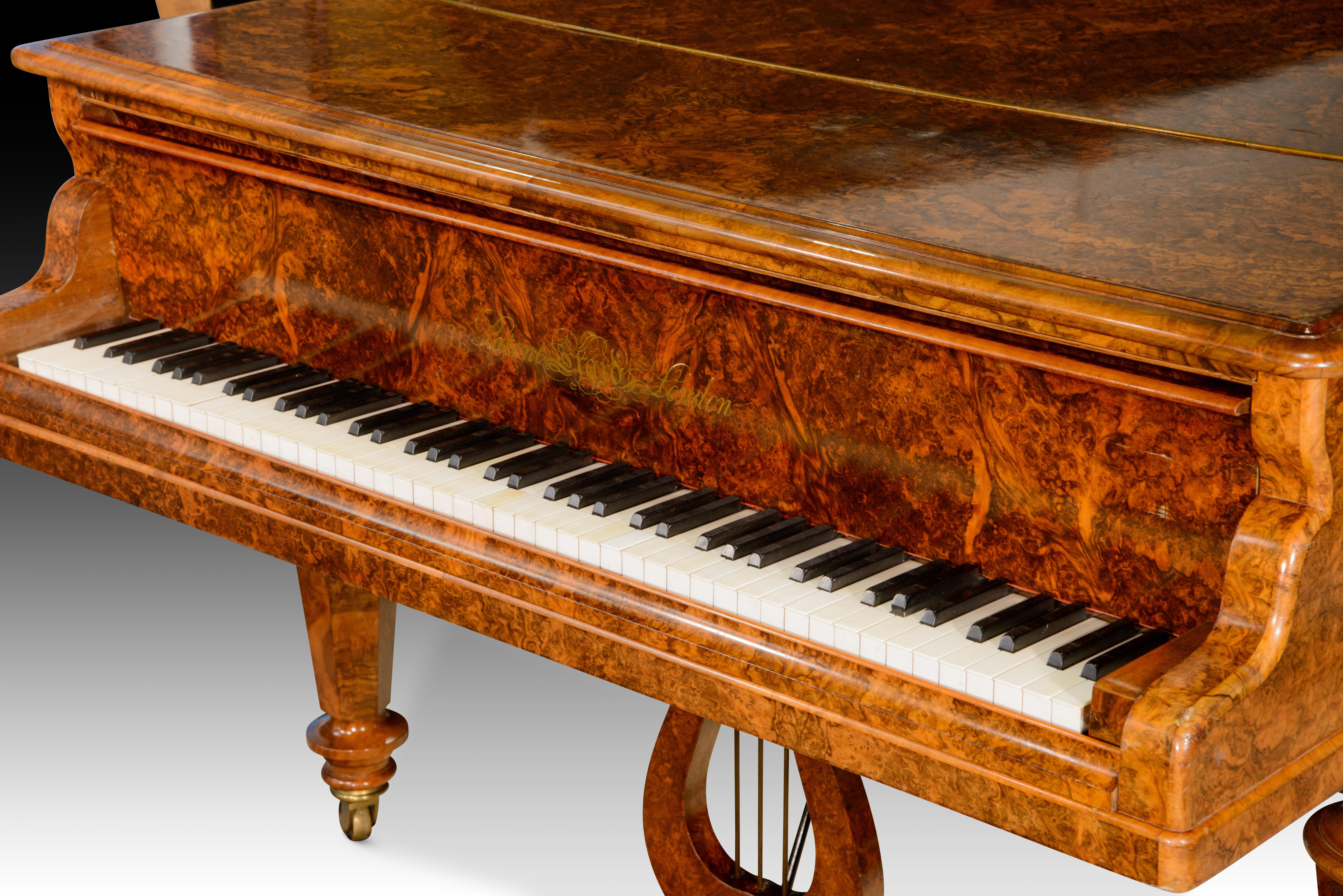Grand piano. Walnut, metal, etc. Patent Erard London. London, England, possibly For Sale 2