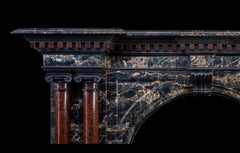 Grand Portoro Marble & Serpentine Marble Fireplace Mantel
