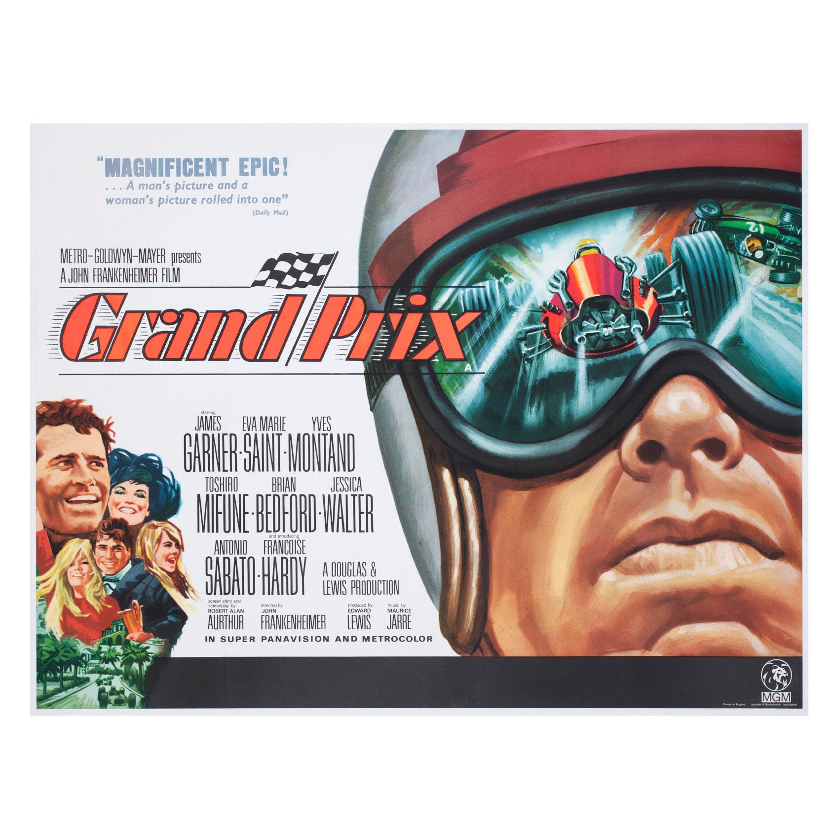 Grand Prix 1968 UK Quad Film Poster