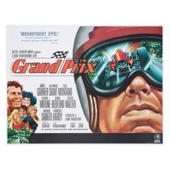 Grand Prix 1968 Reino Unido Póster cuádruple
