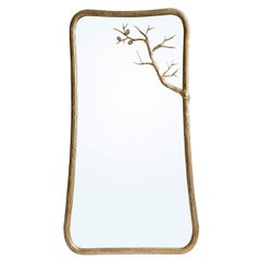Espejo de pared «Grand Ramage Gold Champagne» de yeso y cristal