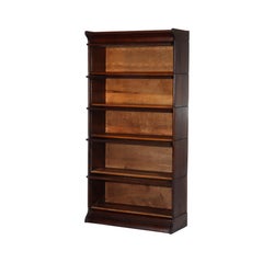 Grand Rapids Arts & Crafts Oak Stack Barrister Bookcase With Leaded Glass c1910