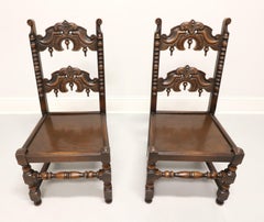 GRAND RAPIDS BOOKCASE & Chair Co Oak Gothic Revival Dining Side Chairs - Pair C
