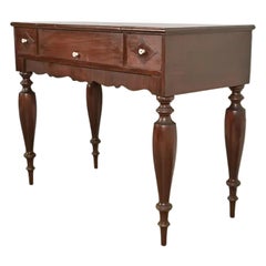 Grand Rapids Chair Co. Antique Victorian Carved Mahogany Spinet Desk, Circa 1900