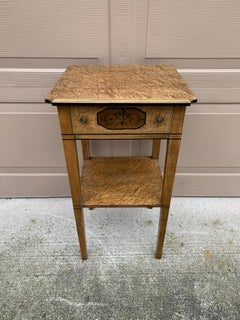 Grand Rapids Imperial Furniture Regency Bird's Eye Maple Nightstand Side Table