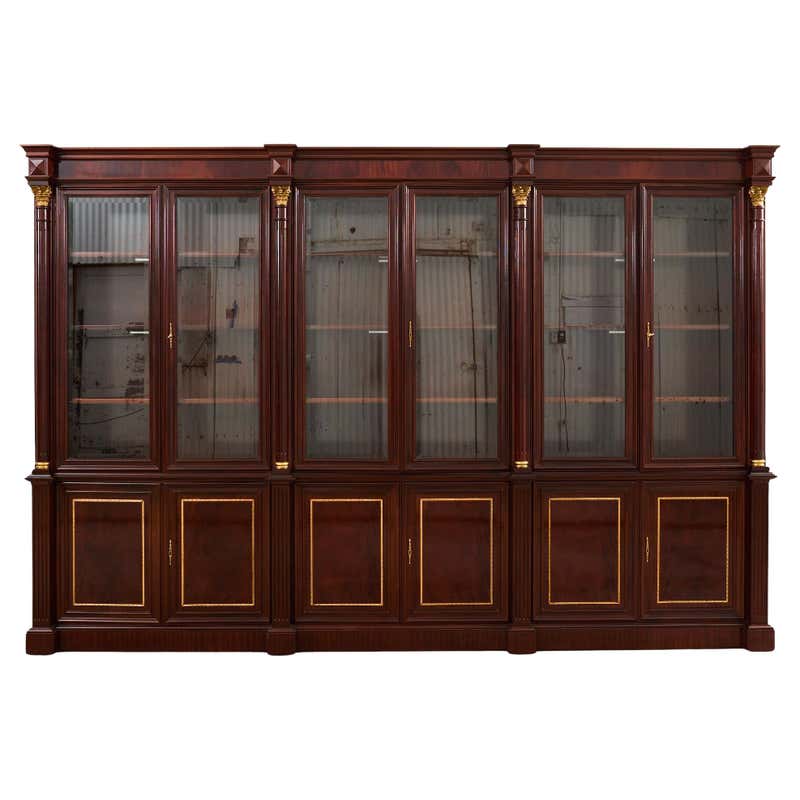 Pair of Baker Architectural Neoclassical Style Painted Library ...