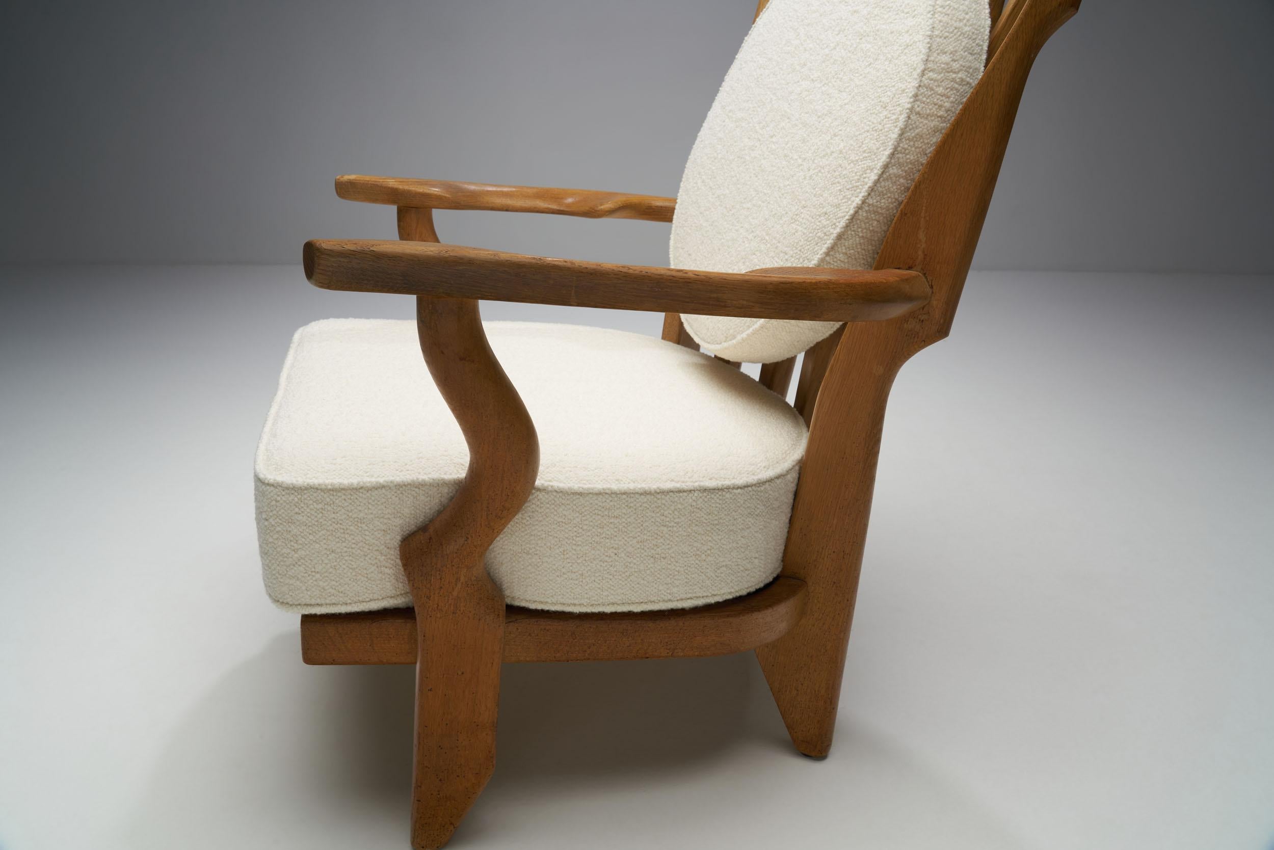 “Grand Repos” Armchairs by Guillerme et Chambron for Votre Maison, France 1950s 5