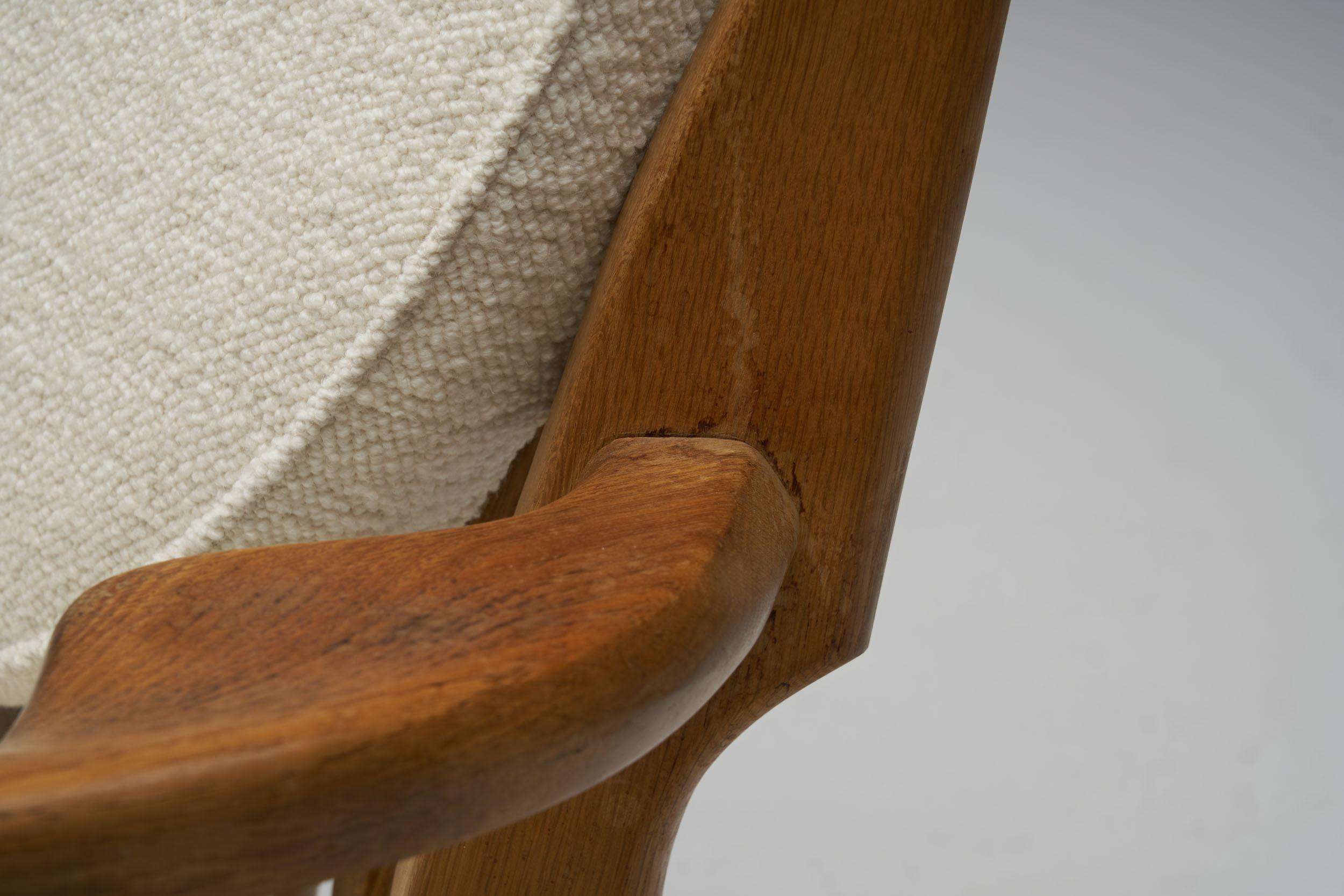 “Grand Repos” Armchairs by Guillerme et Chambron for Votre Maison, France 1950s 6
