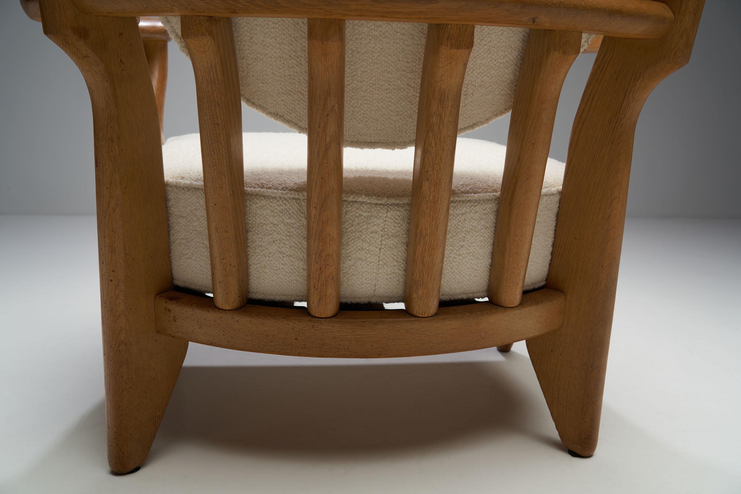 “Grand Repos” Armchairs by Guillerme et Chambron for Votre Maison, France 1950s 7