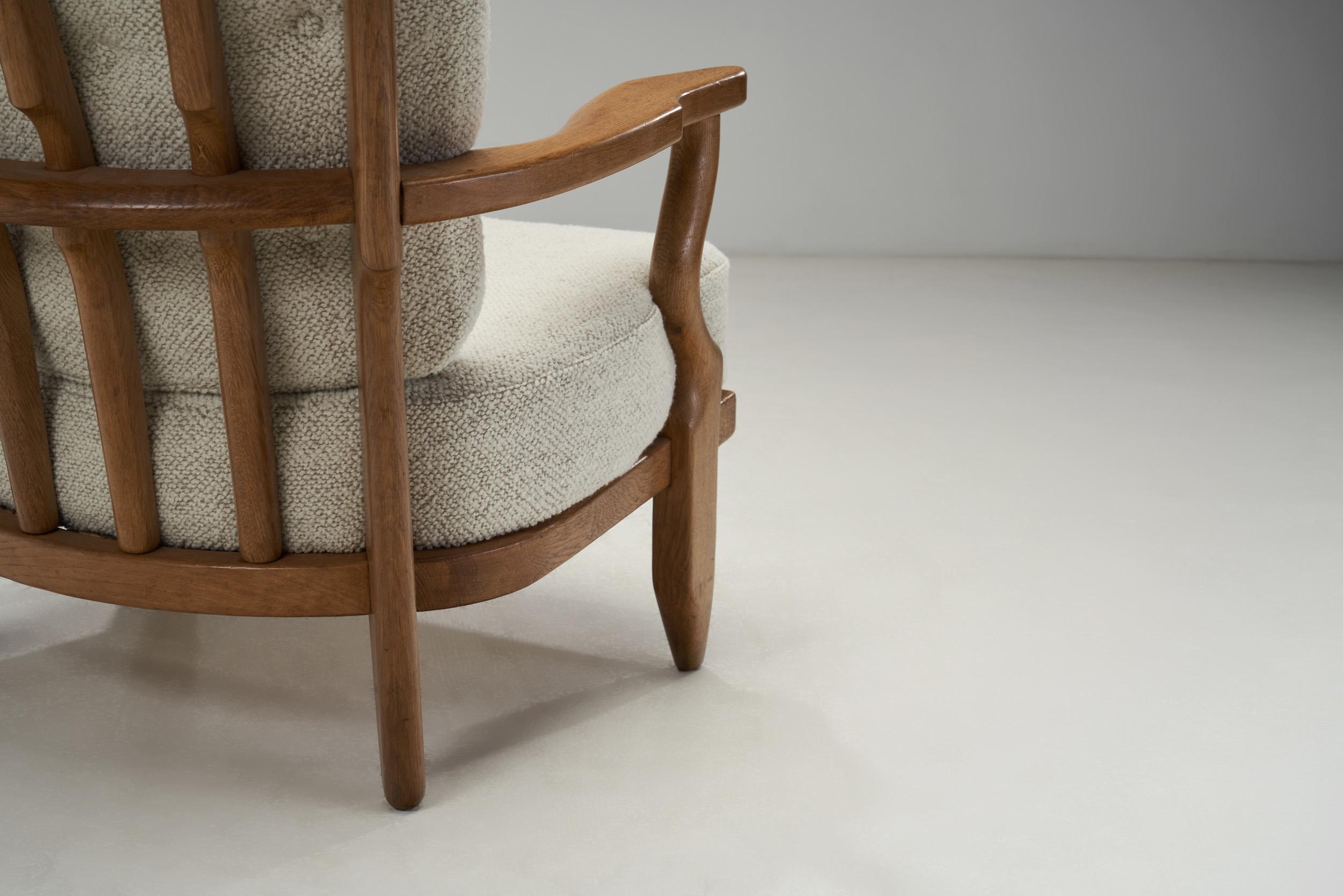 “Grand Repos” Chair by Guillerme et Chambron for Votre Maison, France 1950s For Sale 4