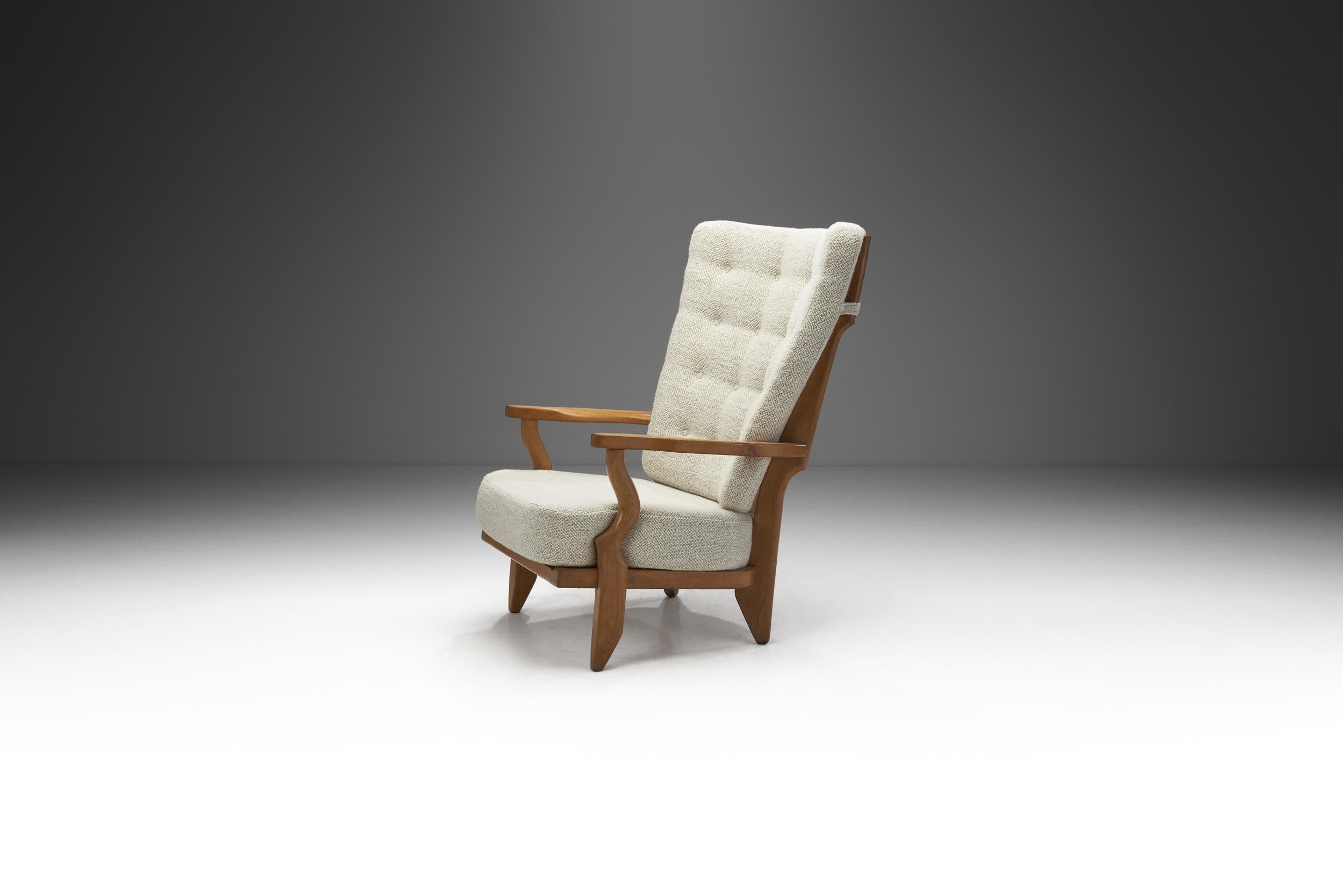 “Grand Repos” Chair by Guillerme et Chambron for Votre Maison, France 1950s In Good Condition For Sale In Utrecht, NL