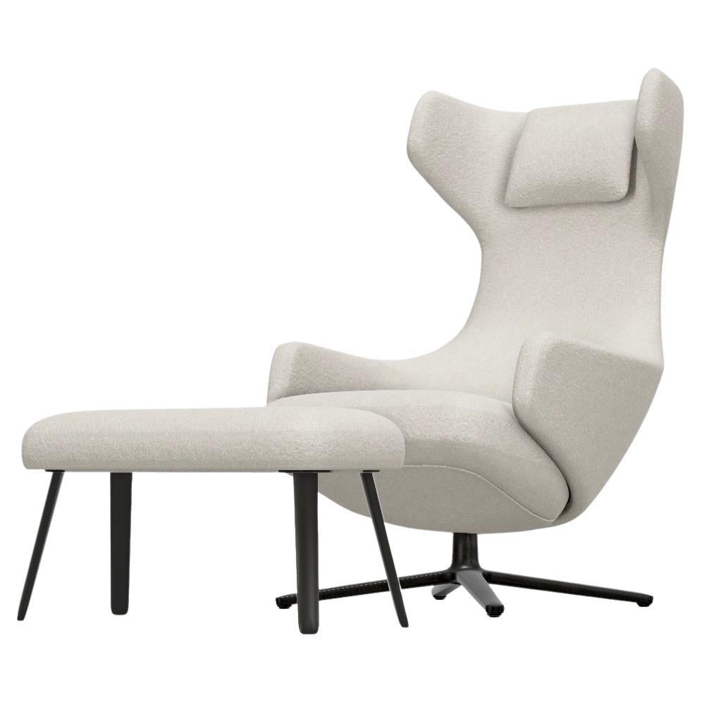 Vitra Grand Repos Lounge Chair in Rock Credo by Antonio Citterio For