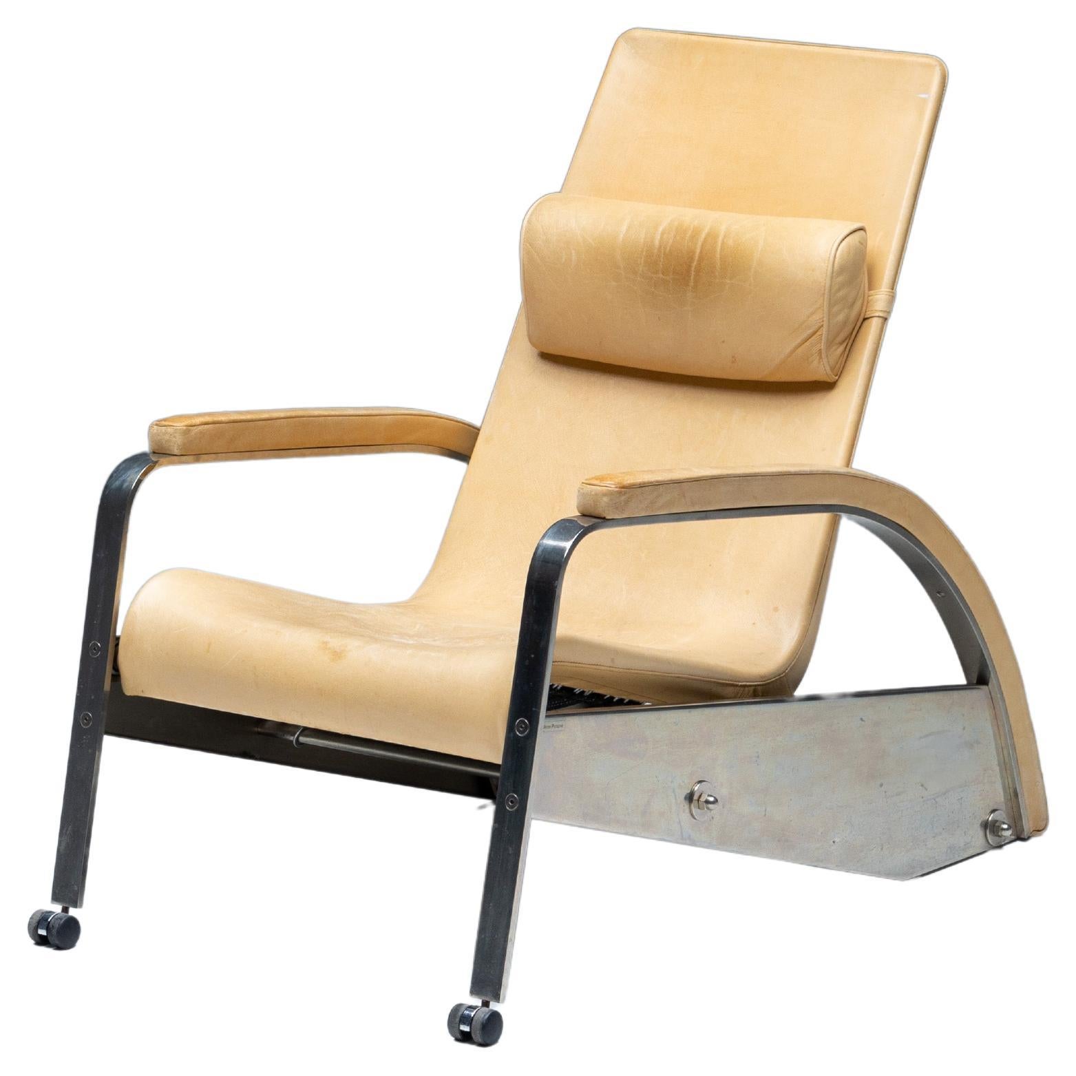 Grand Repos Lounge Chair D80 by Jean Prouvé for Tecta, Germany, 1980s For Sale