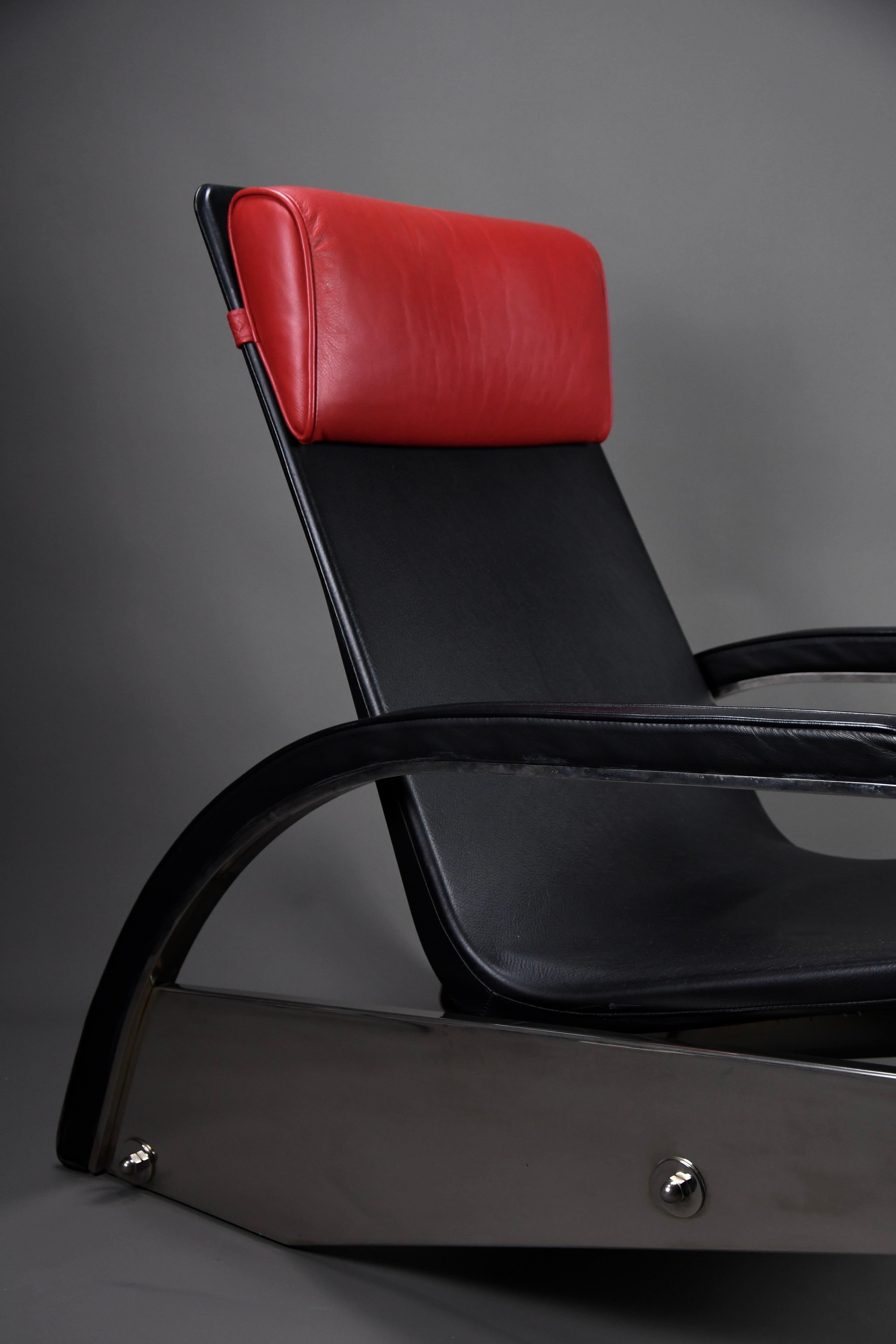 Grand Repos Liegesessel von Jean Prouvé mit Original-Ottomane im Angebot 3