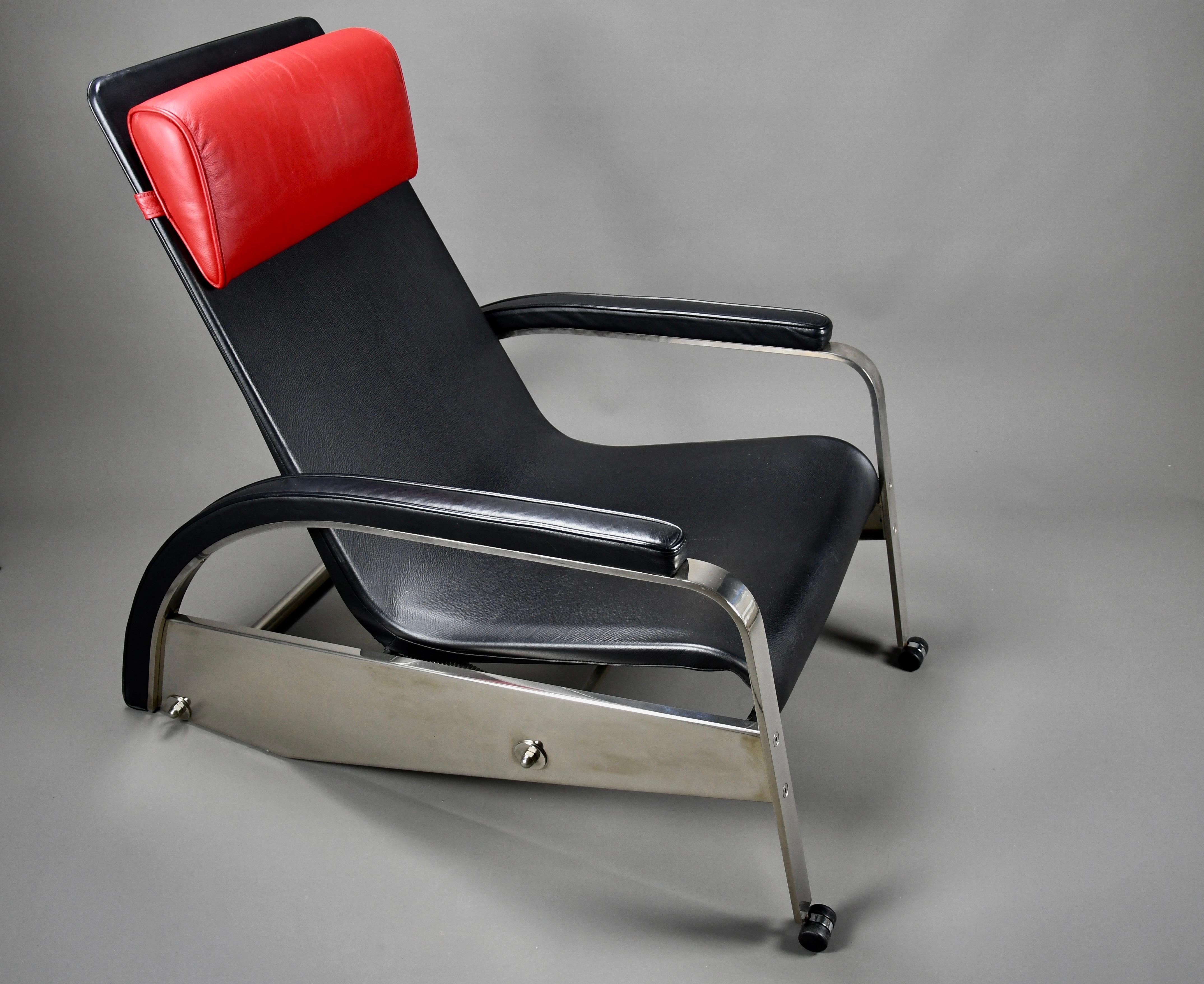 Grand Repos Liegesessel von Jean Prouvé mit Original-Ottomane im Angebot 5