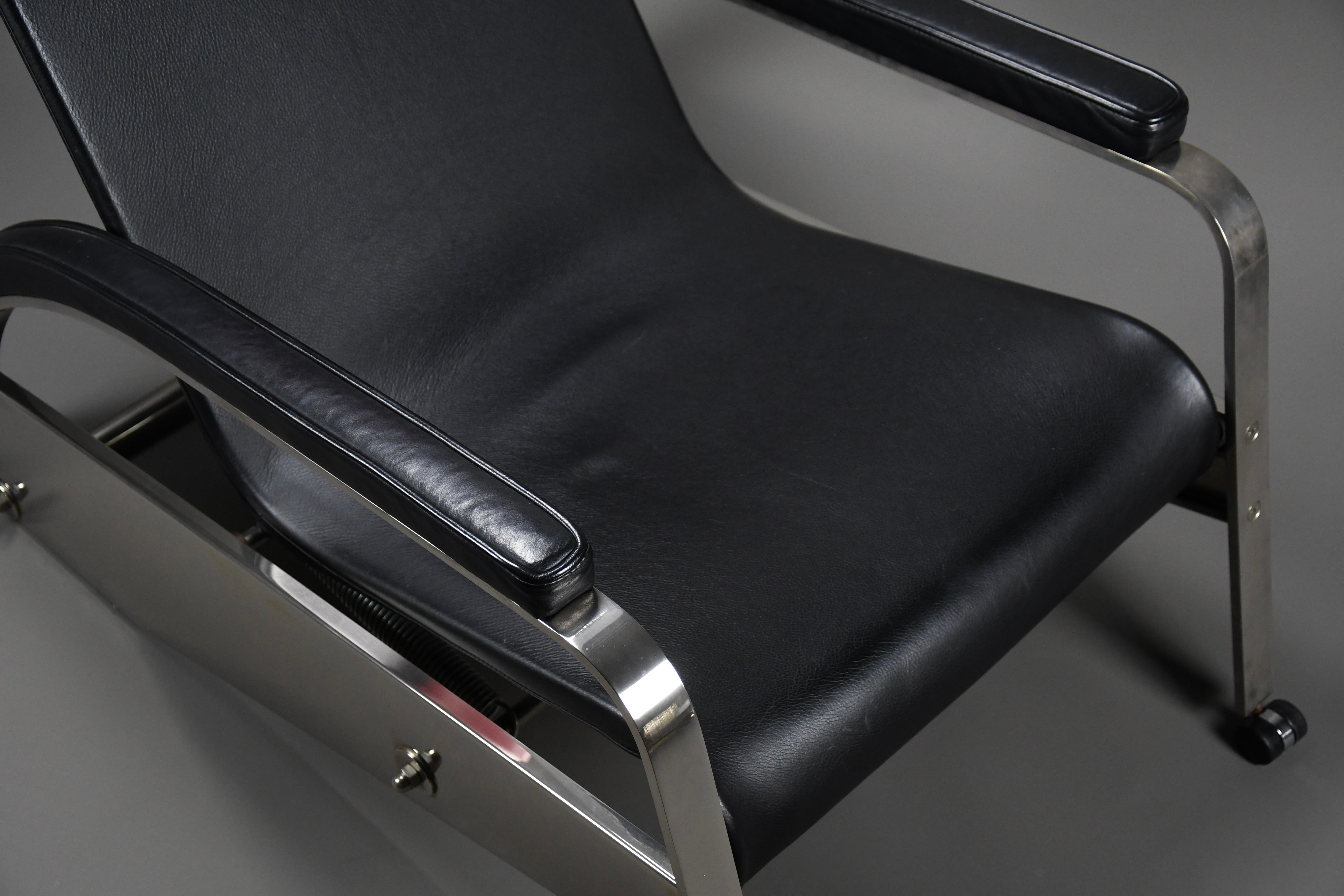 Grand Repos Liegesessel von Jean Prouvé mit Original-Ottomane im Angebot 6