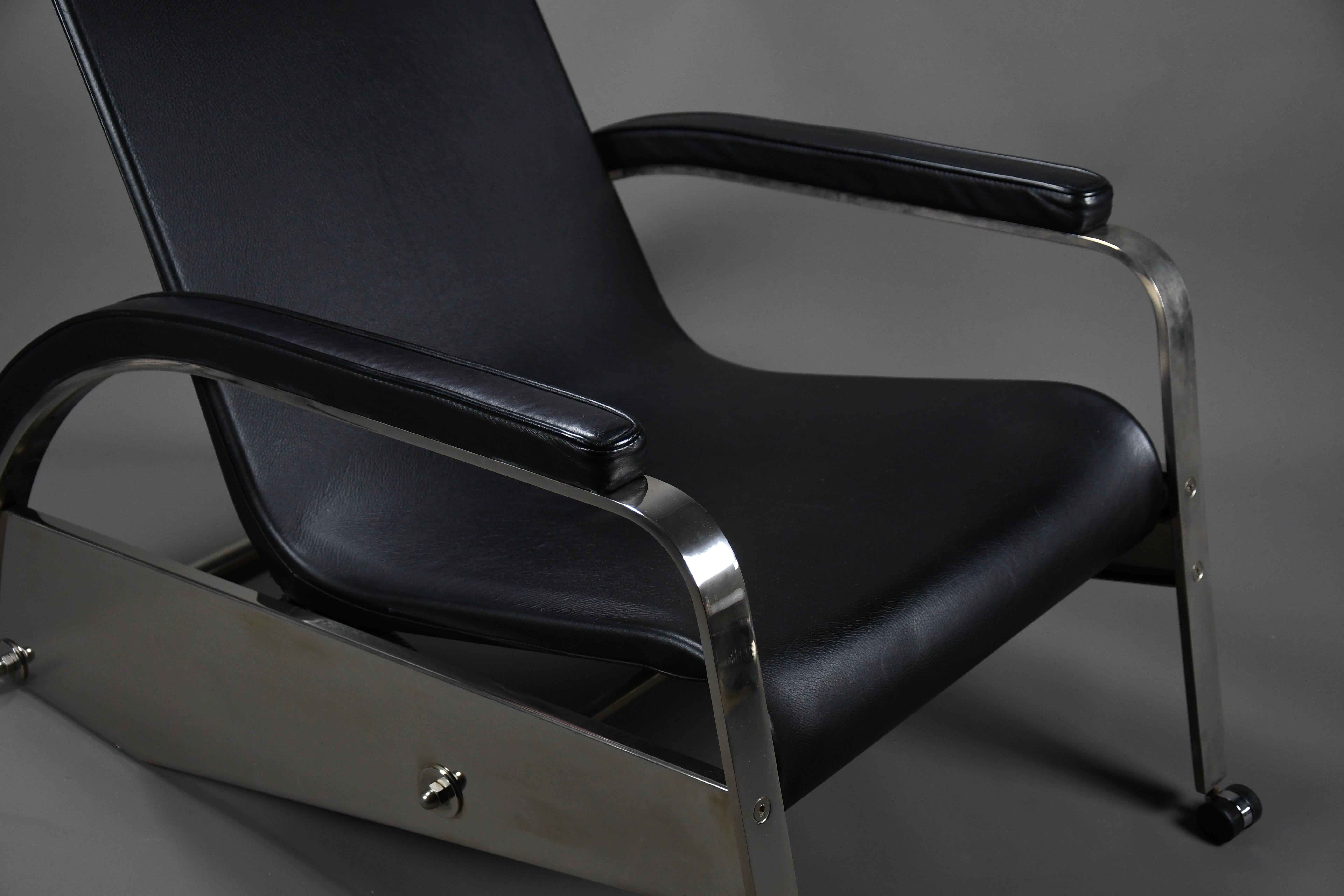 Grand Repos Liegesessel von Jean Prouvé mit Original-Ottomane im Angebot 1