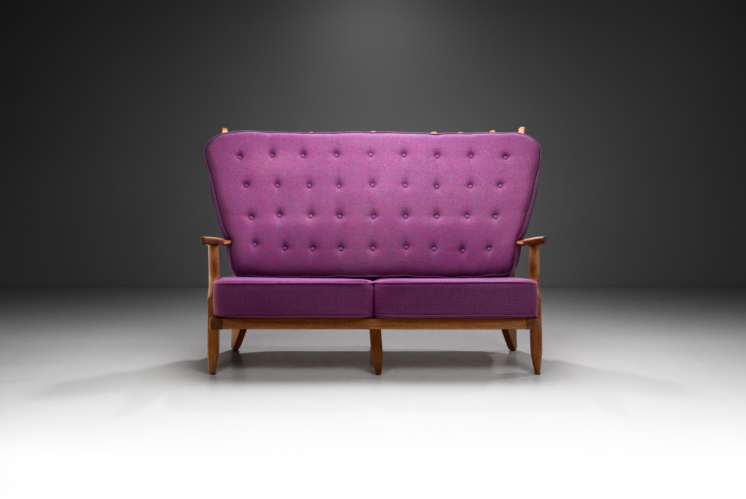 Sofa „Grand Repos“ von Guillerme et Chambron für Votre Maison, Frankreich 1950er Jahre (Moderne der Mitte des Jahrhunderts) im Angebot