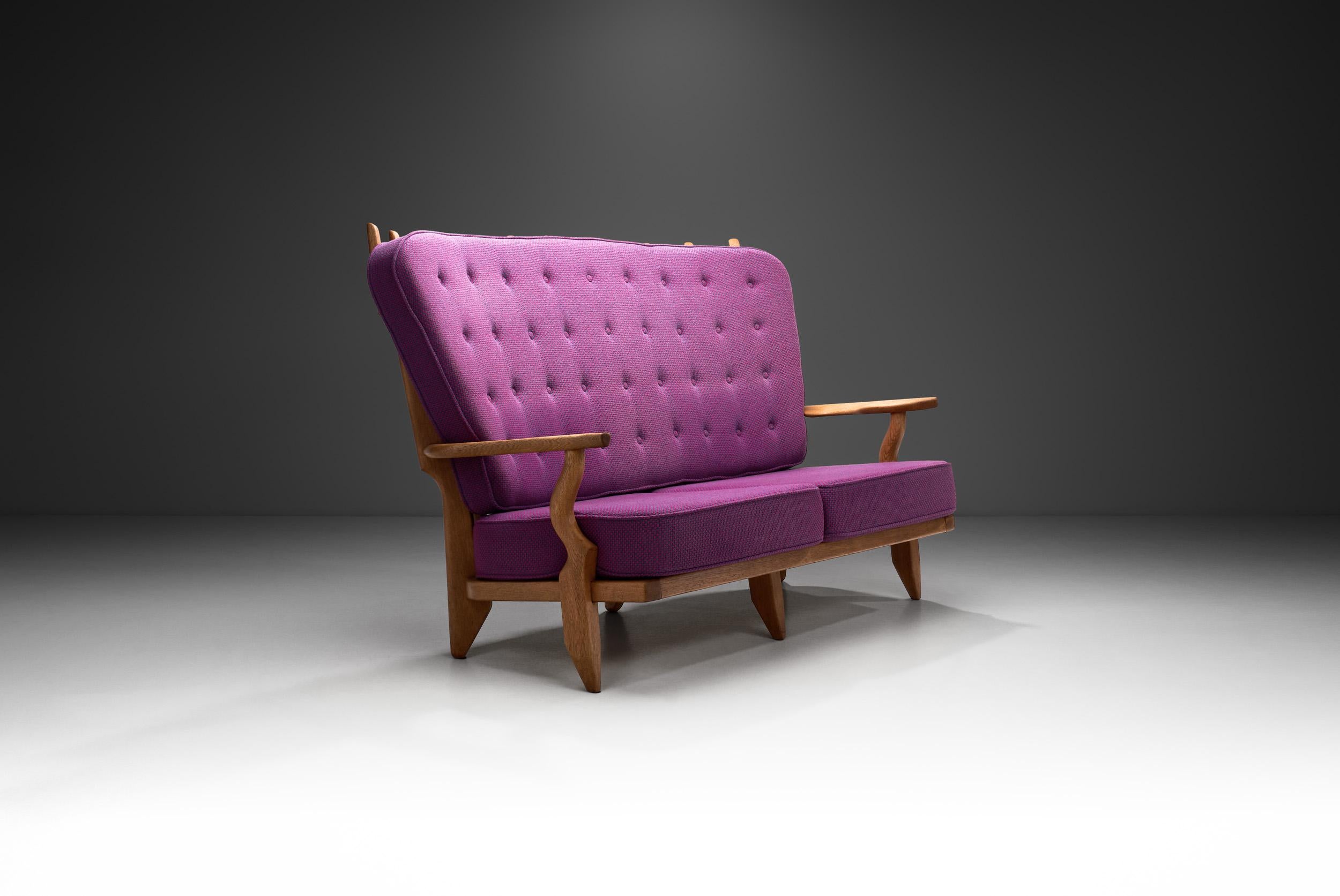 Sofa „Grand Repos“ von Guillerme et Chambron für Votre Maison, Frankreich 1950er Jahre (Französisch) im Angebot
