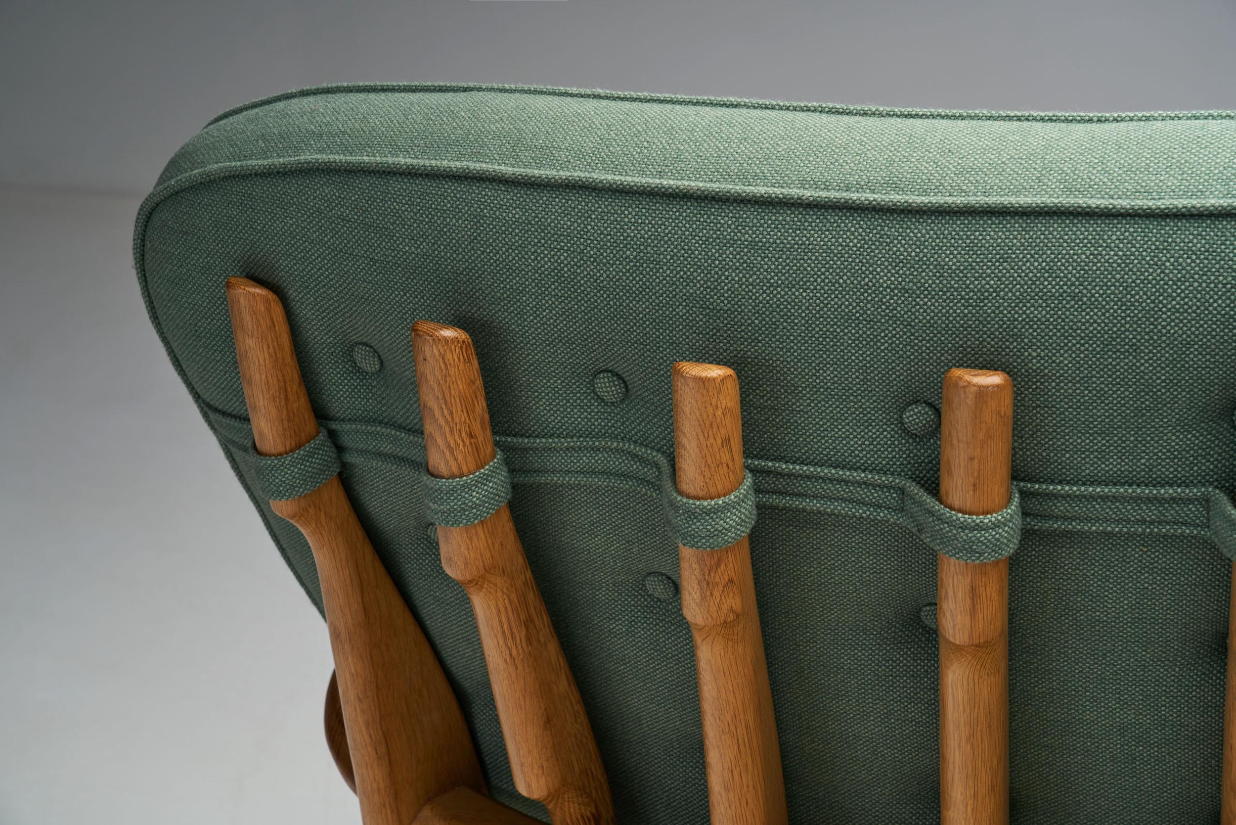 Sofa „Grand Repos“ von Guillerme et Chambron für Votre Maison, Frankreich 1950er Jahre (Stoff) im Angebot