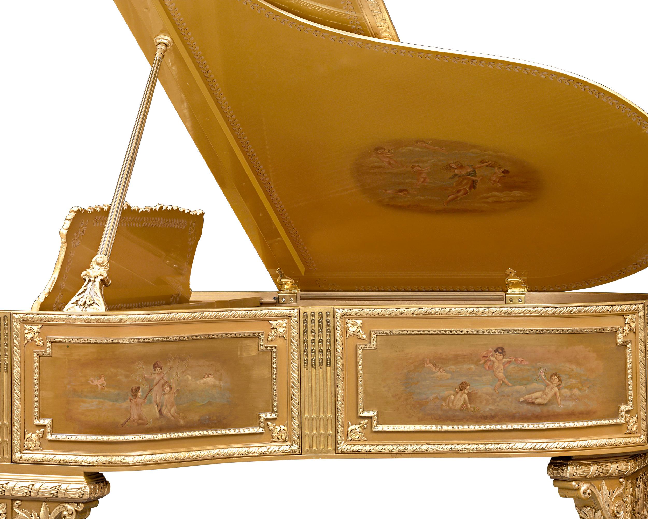 Gilt Grand Reproducing Piano by Steinway & Sons