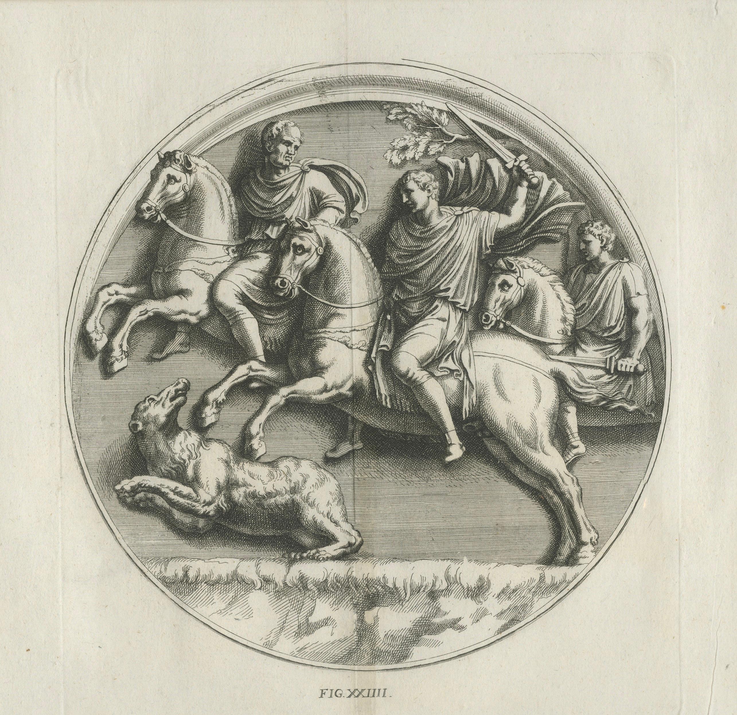Grand Roman Relief Engravings after Antique Sculpture – Montfaucon 1721