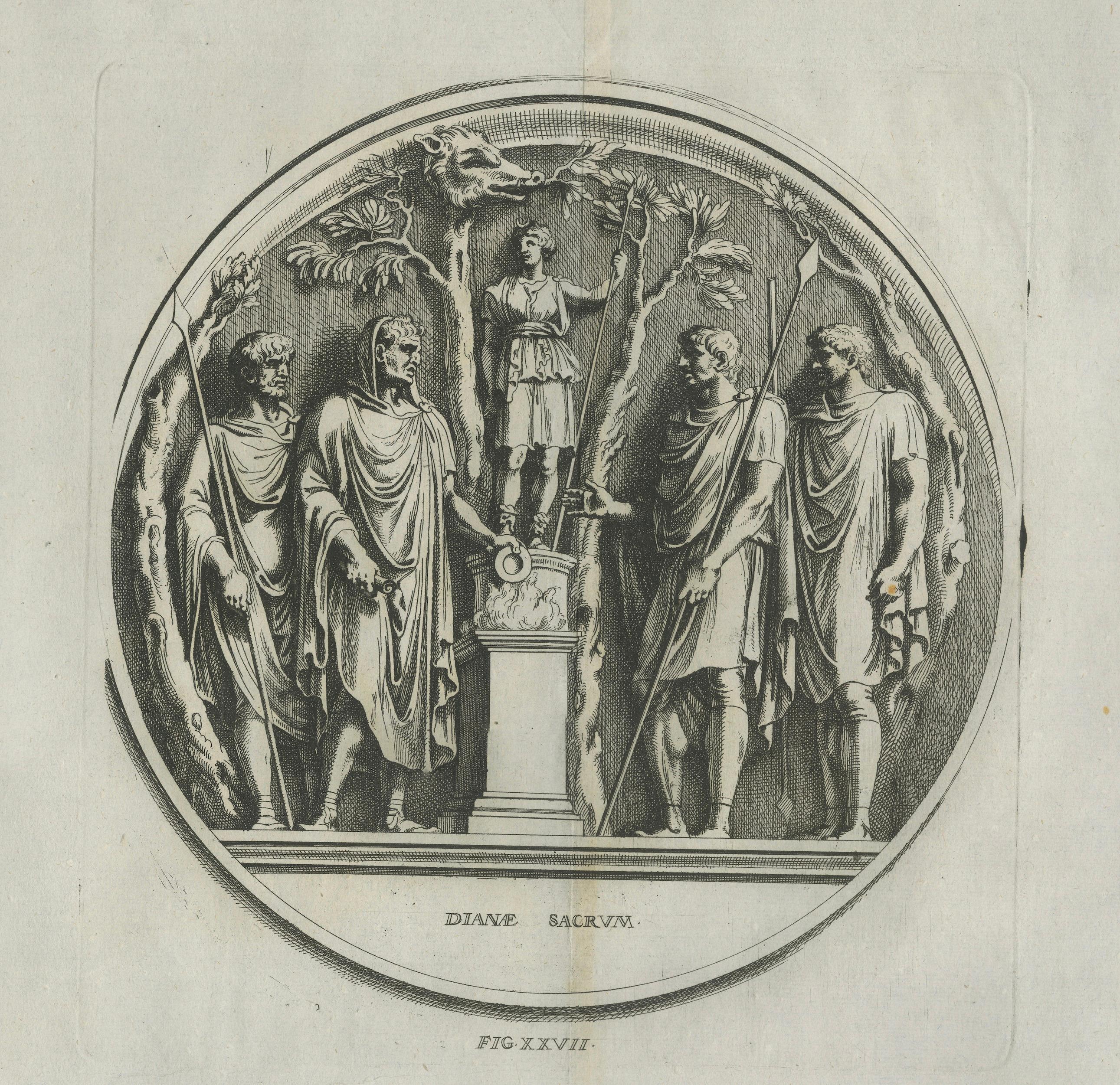 Grand Roman Relief Engravings after Antique Sculpture – Montfaucon 1721