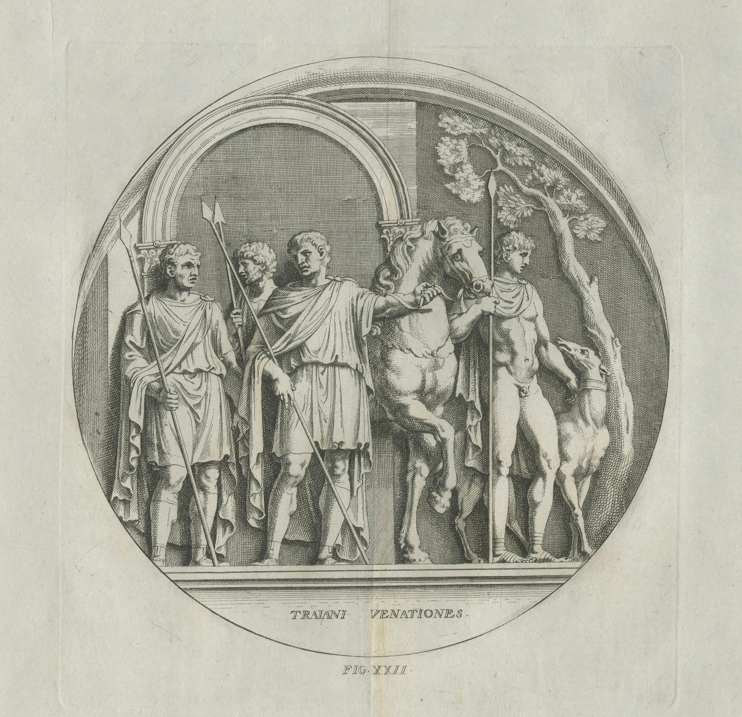 Grand Roman Relief Engravings after Antique Sculpture – Montfaucon 1721