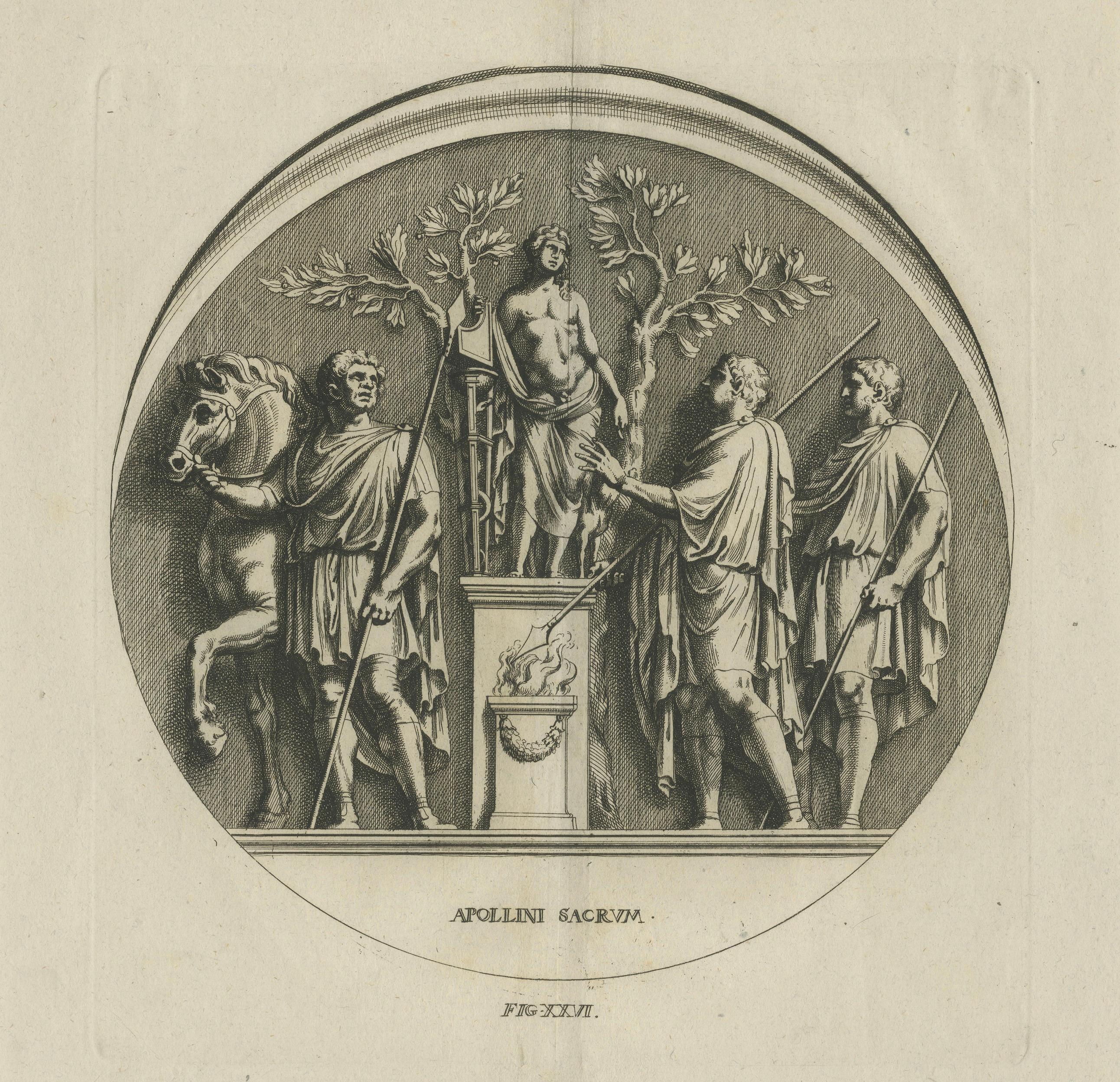 Grand Roman Relief Engravings after Antique Sculpture – Montfaucon 1721