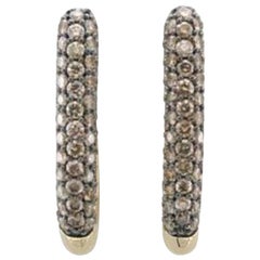 Grand Sample Sale Earrings Featuring Chocolate Diamonds Set in 14K Honey Gold