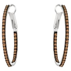 Grand Sample Sale Earrings featuring Chocolate Diamonds Set in 14K Vanilla Gold