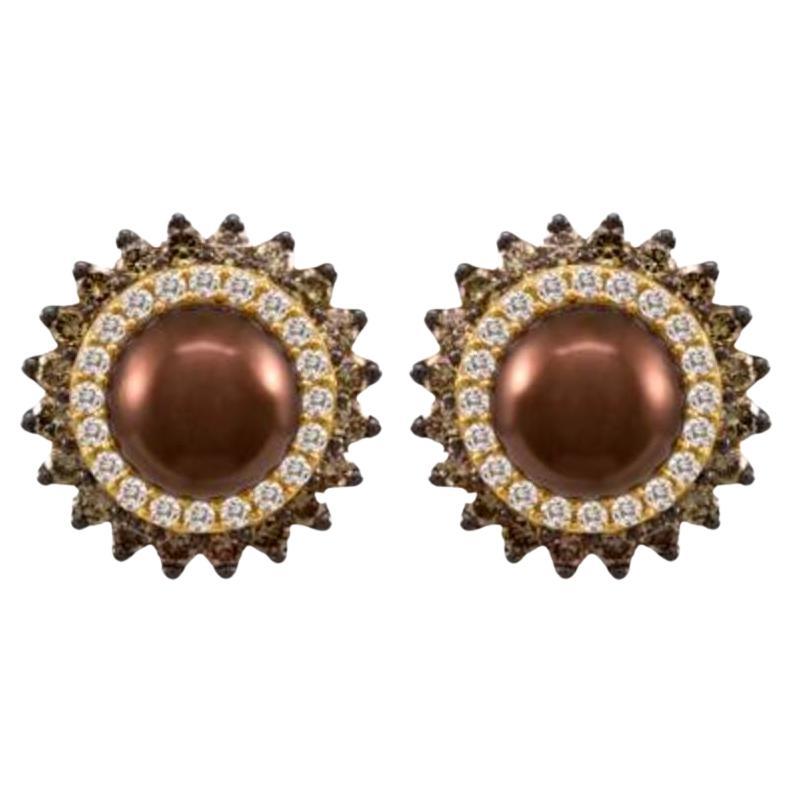 Grand Sample Sale Earrings Featuring Chocolate Pearls Chocolate Diamonds For Sale