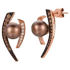 Grand Sample Sale Earrings Featuring Chocolate Pearls Chocolate Diamonds