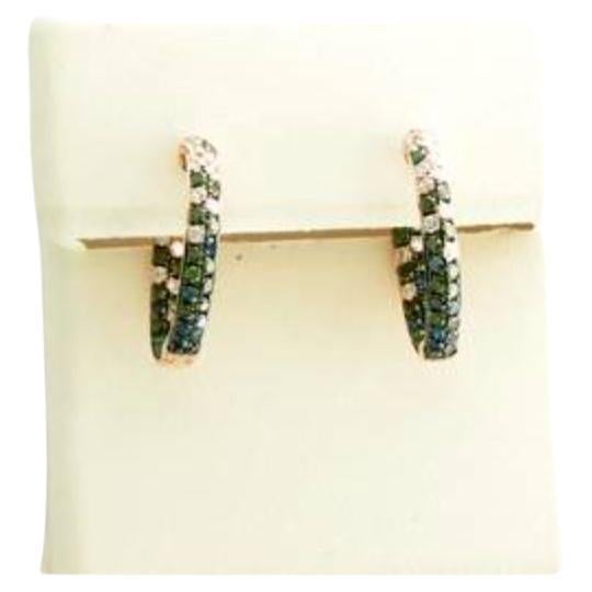 Grand Sample Sale Earrings Featuring Kiwiberry Green Diamonds, Vanilla Diamond