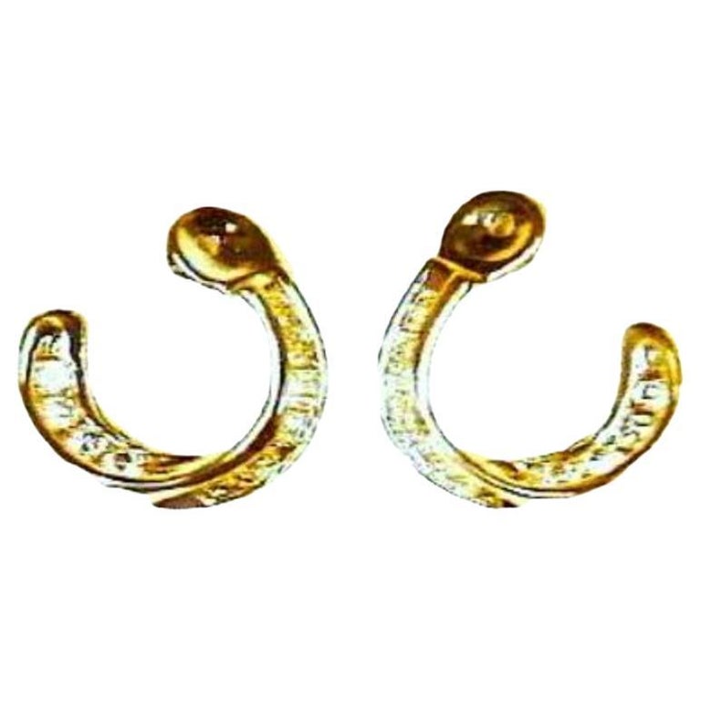 Grand Sample Sale Earrings Featuring Set in 14K Vanilla Gold For Sale
