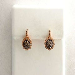 Grand Sample Sale Earrings W/ 1/2cts Chocolate & 1/15cts Vanilla Diamonds Set
