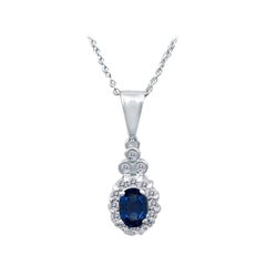 Grand Sample Sale-Anhänger mit 1/2 Karat, Blauer Beerensaphir, 1/5 Karat, Vanil