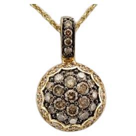 Grand Sample Sale Pendant Featuring 5/8 Cts, Chocolate Diamonds, 1/10 Cts, Vani For Sale