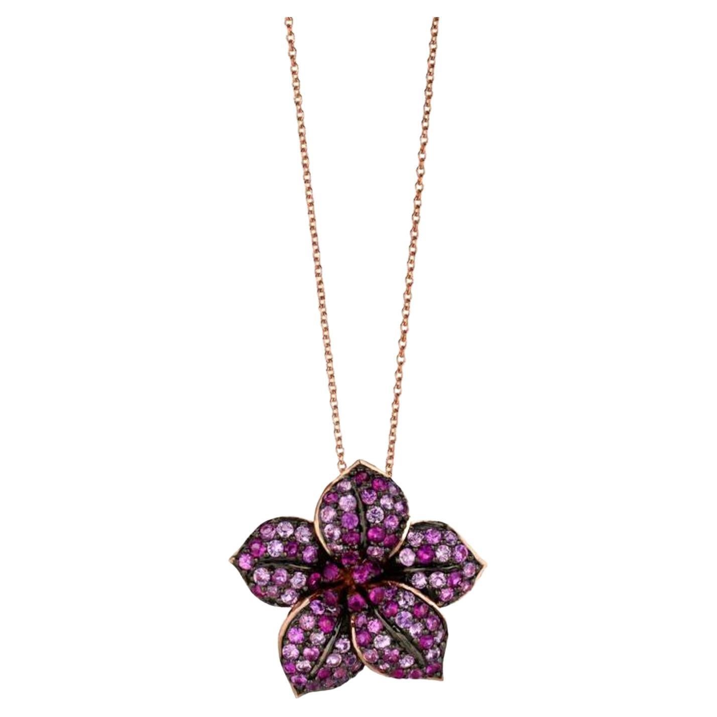 Grand Sample Sale Pendant Featuring Bubble Gum Pink Sapphire Set in 14k For Sale