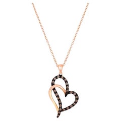 Grand Sample Sale Pendant Featuring Chocolate Diamonds Set in 14k Strawberry