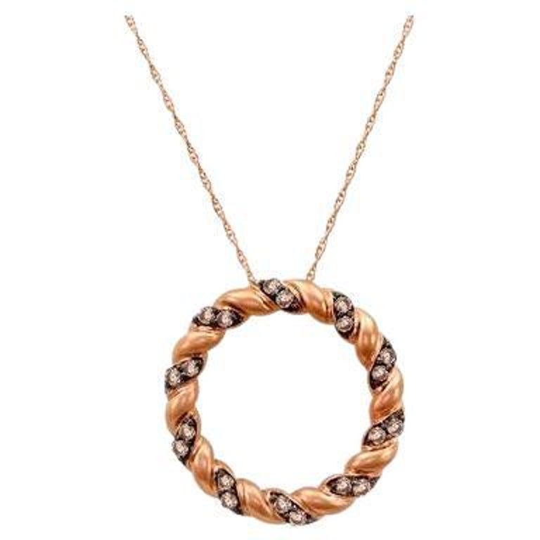 Grand Sample Sale Pendant Featuring Chocolate Diamonds Set in 14k