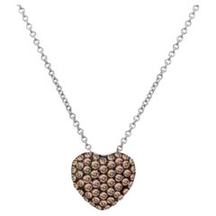 Grand Sample Sale Pendant Featuring Chocolate Diamonds Set in 14k Vanilla Gold