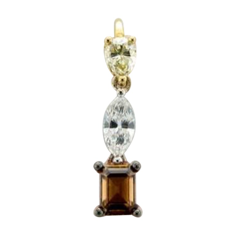 Grand Sample Sale-Anhnger mit Schokoladen-Diamanten und Vanilla-Diamanten im Angebot