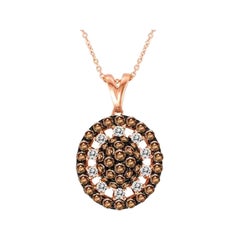 Pendentif de vente en forme de grand chantillon avec diamants chocolat et diamants Vanilla