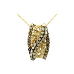 Grand Sample Sale-Anhnger mit Schokoladen-Diamanten und Vanilla-Diamantenbesatz