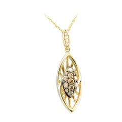 Grand Sample Sale-Anhnger mit Schokoladen-Diamanten und Vanilla-Diamantenbesatz
