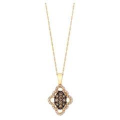 Grand Sample Sale-Anhnger mit Schokoladen-Diamanten und Vanilla-Diamantenbesatz