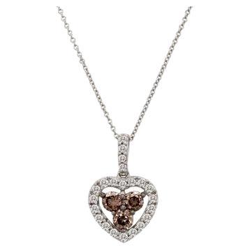 Ciondolo Grand Sample Sale con diamanti al cioccolato, diamanti alla vaniglia incastonati