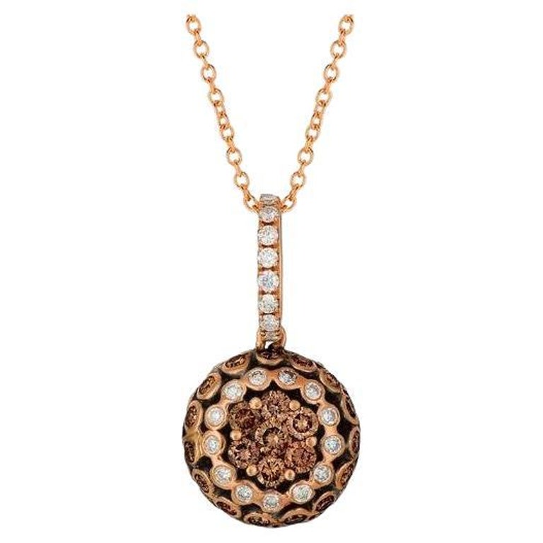 Grand Sample Sale Pendant Featuring Chocolate Diamonds, Vanilla