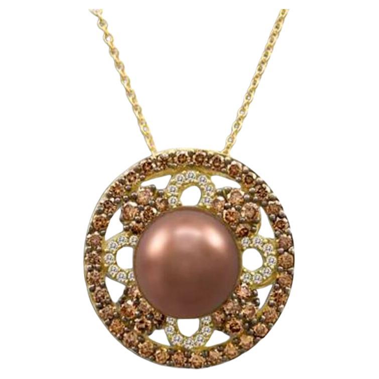 Grand Sample Sale Pendant featuring Chocolate Pearls Chocolate Diamonds , Vani For Sale